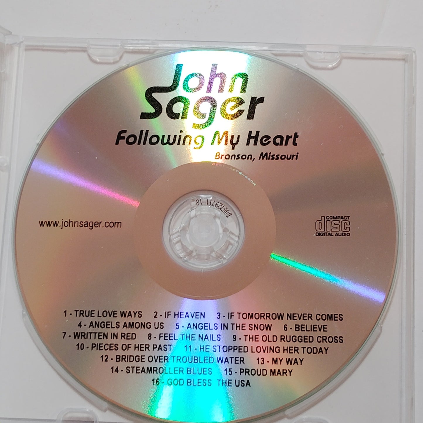 John Sager - Following My Heart CD (Branson, Missouri Regional Country Vocal)
