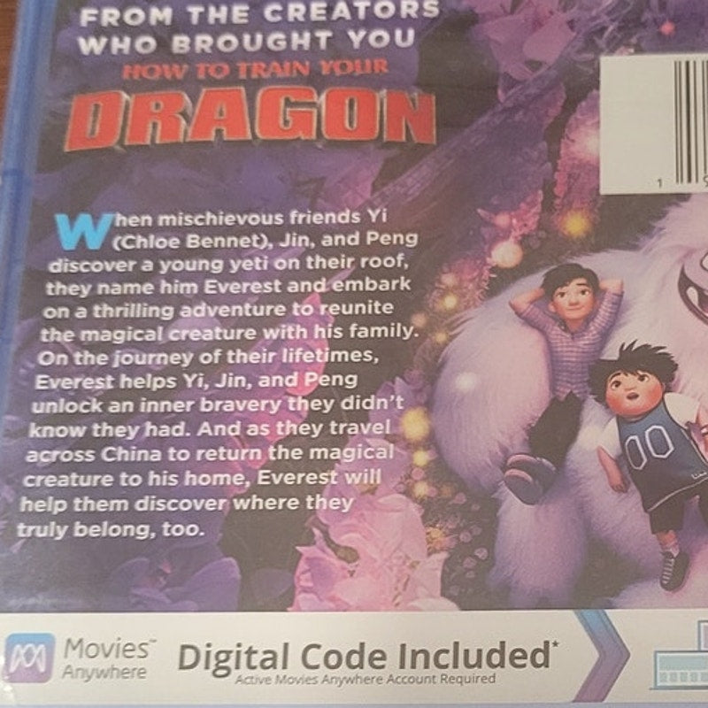 Abominable Blu-ray + DVD + Digital 2019 Animated Family Adventure Movie