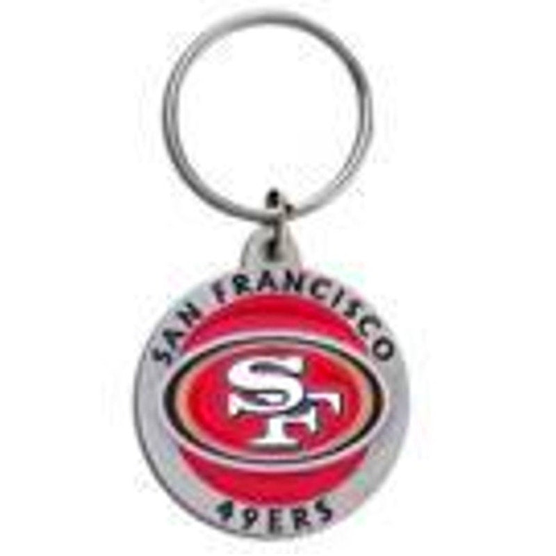San Francisco 49ers Official NFL 1-3/8" Medallion Key Ring, Keychain