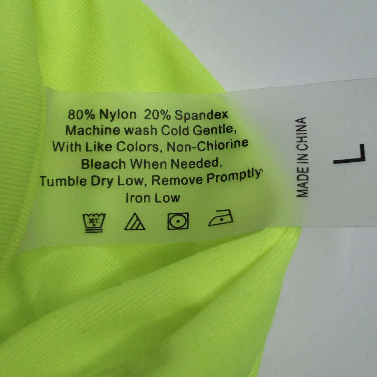 Neon Yellow Underwire Bikini Top - Size L - Adjustable Straps, Cut-Out Detail