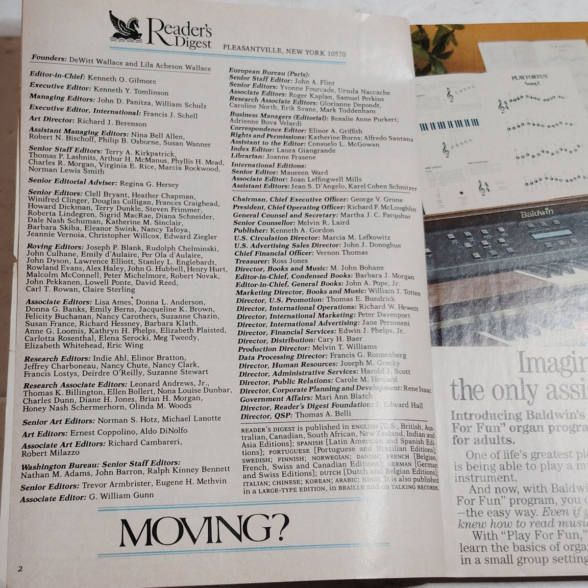 Reader's Digest October 1988 Magazine - Candidates Debate Election Issue
