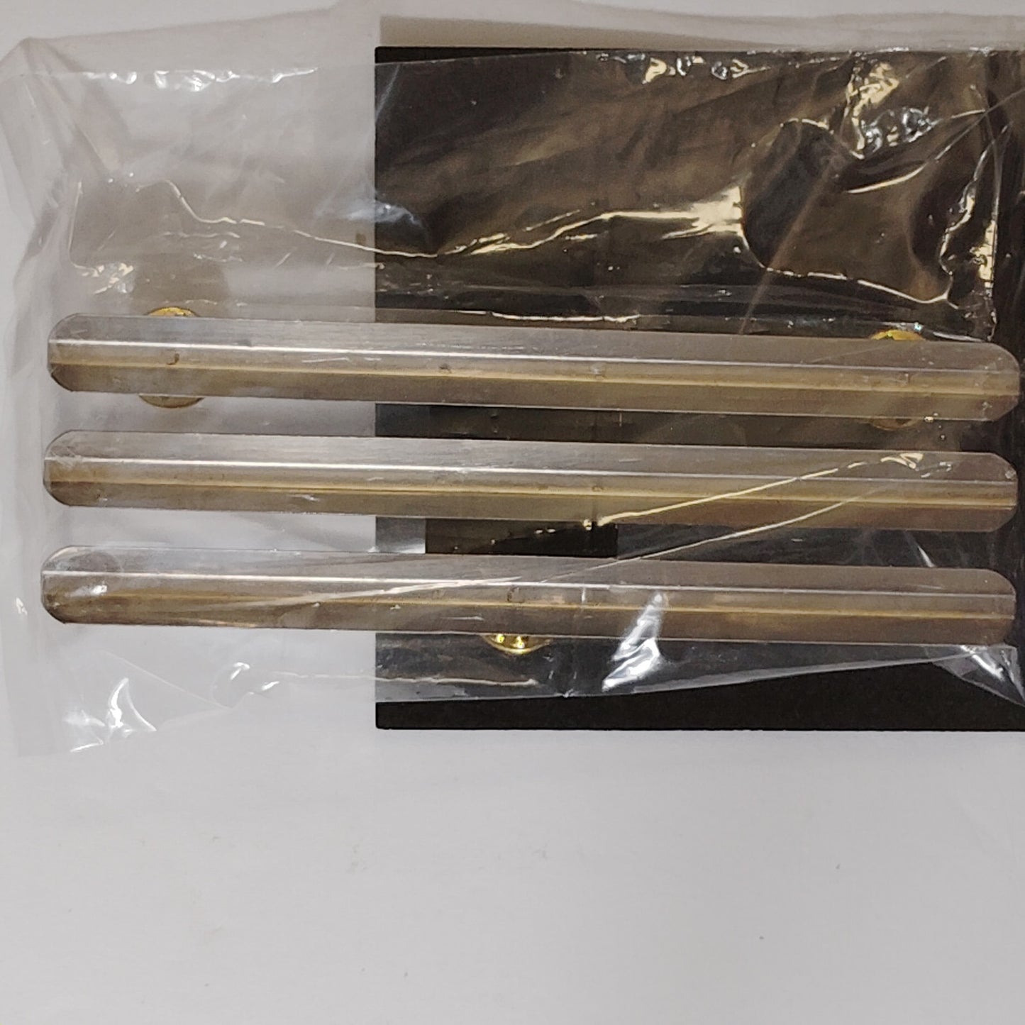 Mounting Rack Bar - 9 Ribbons 3/3/3 Centered w/ 1/8" Gap, No-Shine Insignia