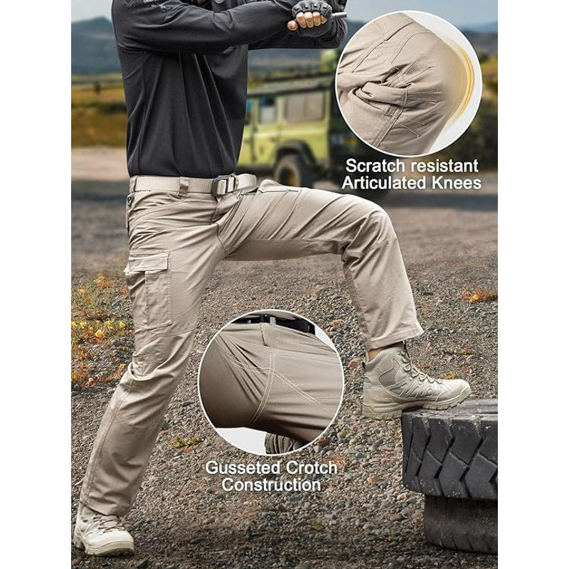 FREE SOLDIER Water Resistant Relaxed Fit Tactical Cargo Pants, 34W x 32L