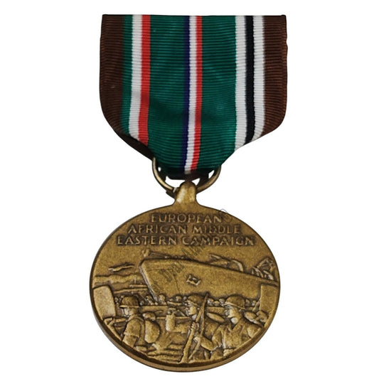 WW II U.S. European African Middle Eastern Campaign Medal w/ Pinback, 1-5/16"D