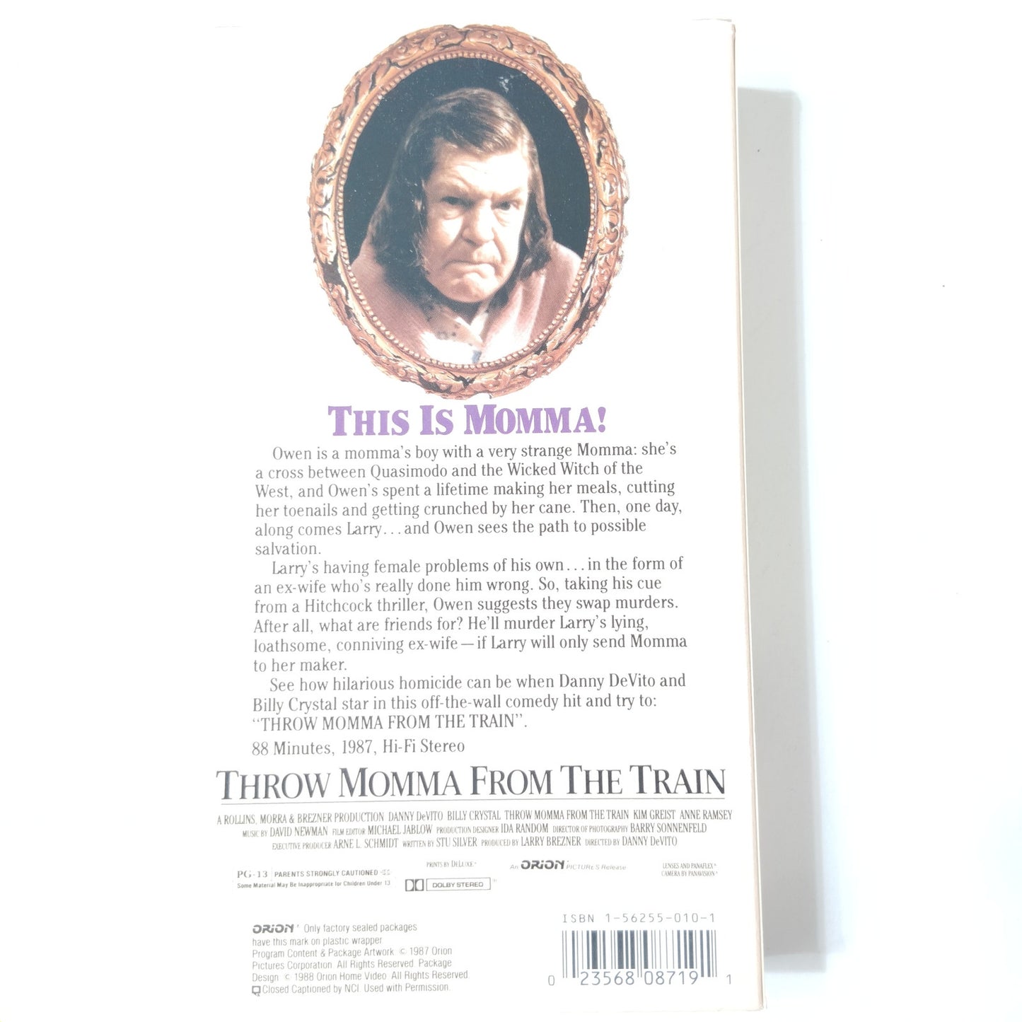 Throw Momma from the Train VHS 1987 Danny DeVito Billy Crystal Dark Comedy