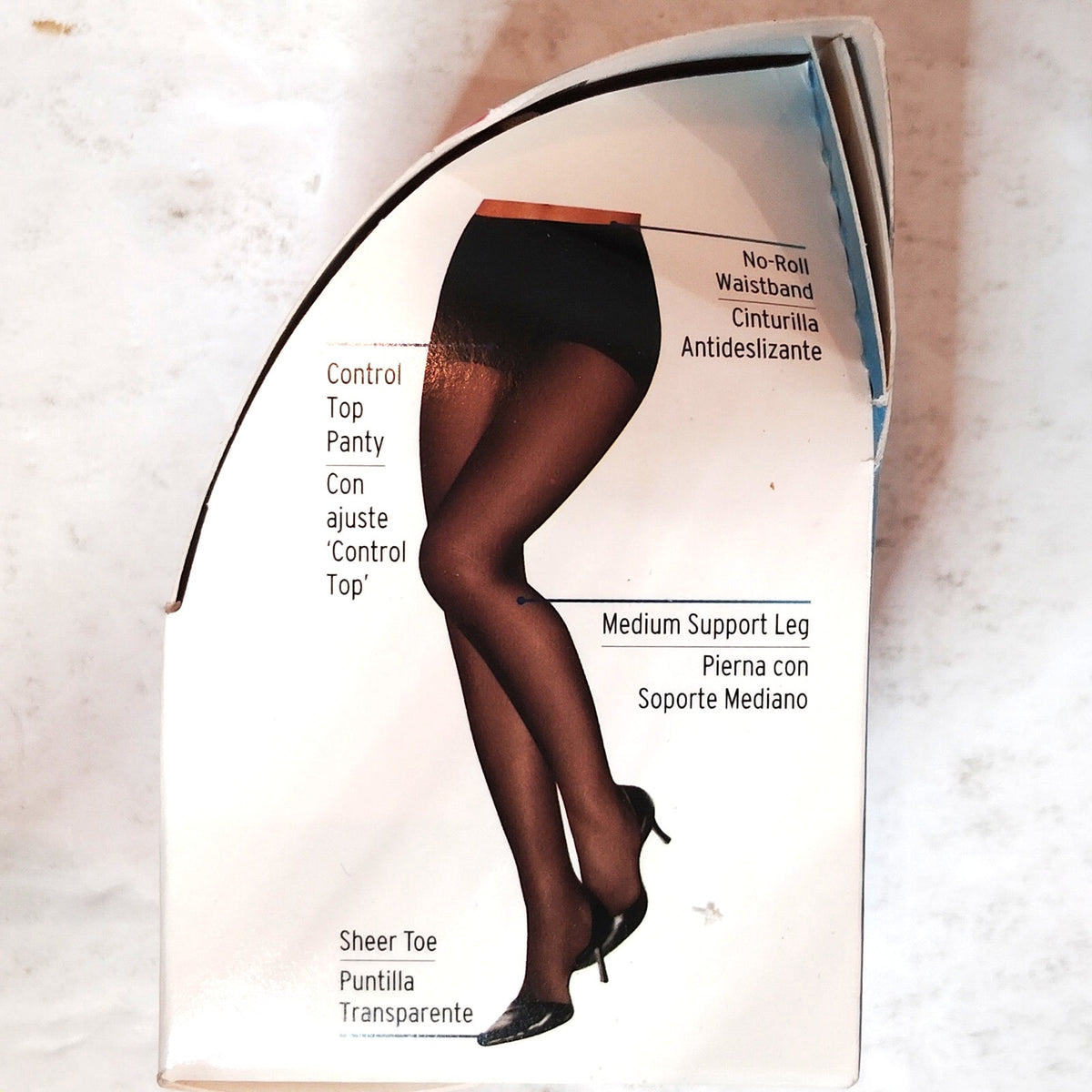 L'eggs Sheer Energy Control Top Pantyhose Suntan Q Medium Support Sheer Toe