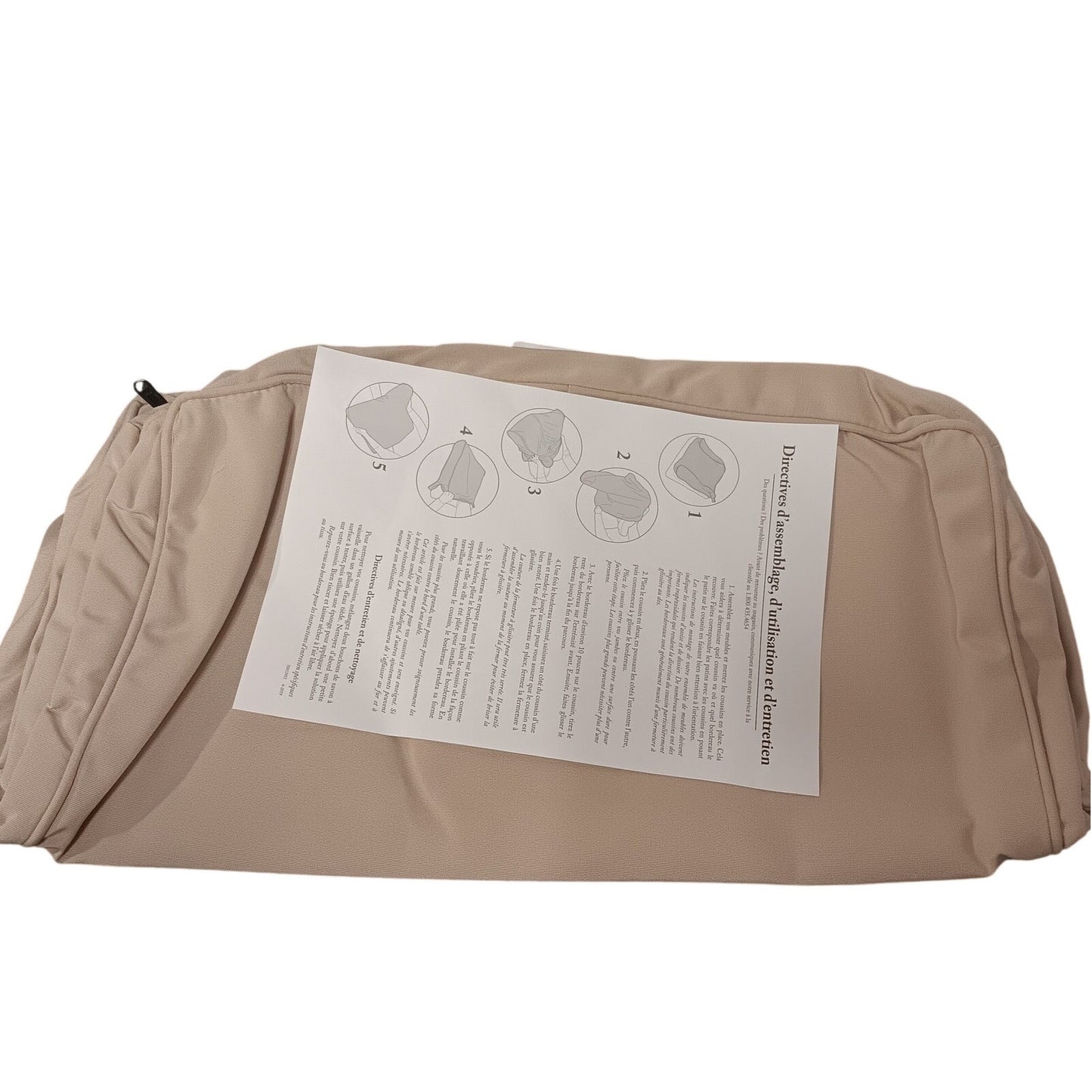 Sunbrella Canvas Antique Beige Outdoor Dining Chair Slipcover Set, Seat and Back