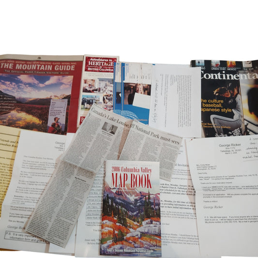 2006 Canadian Rockies Columbia Valley Map Book & Vintage Travel Guides Lot