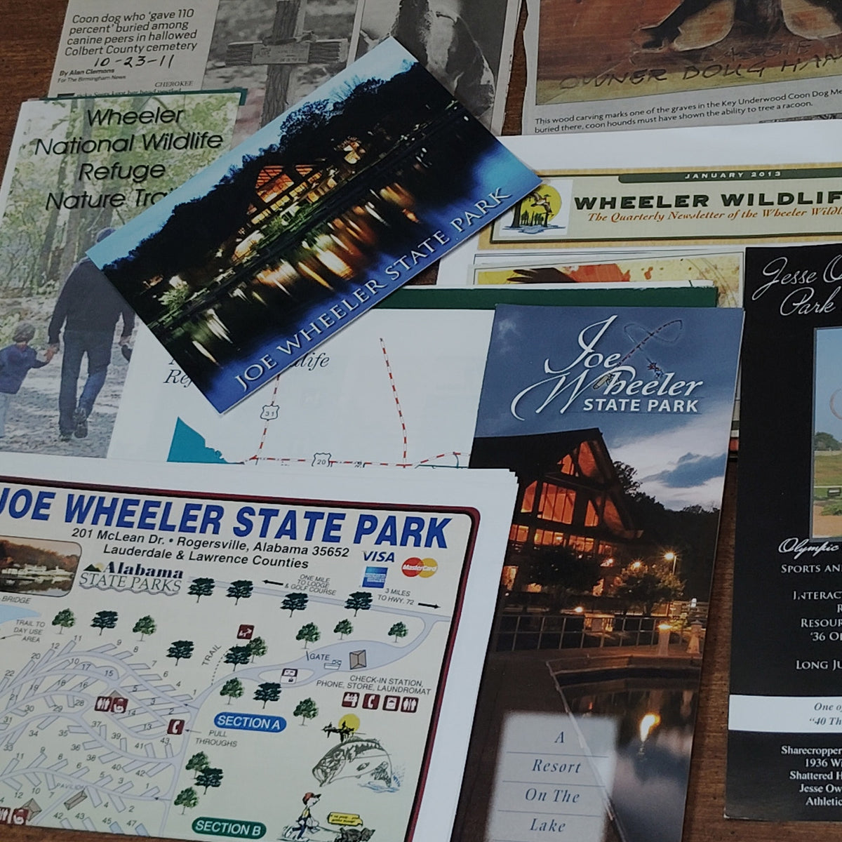 Wheeler Park Alabama Travel & Wildlife Ephemera - Shoals, Birding, Joe Wheeler