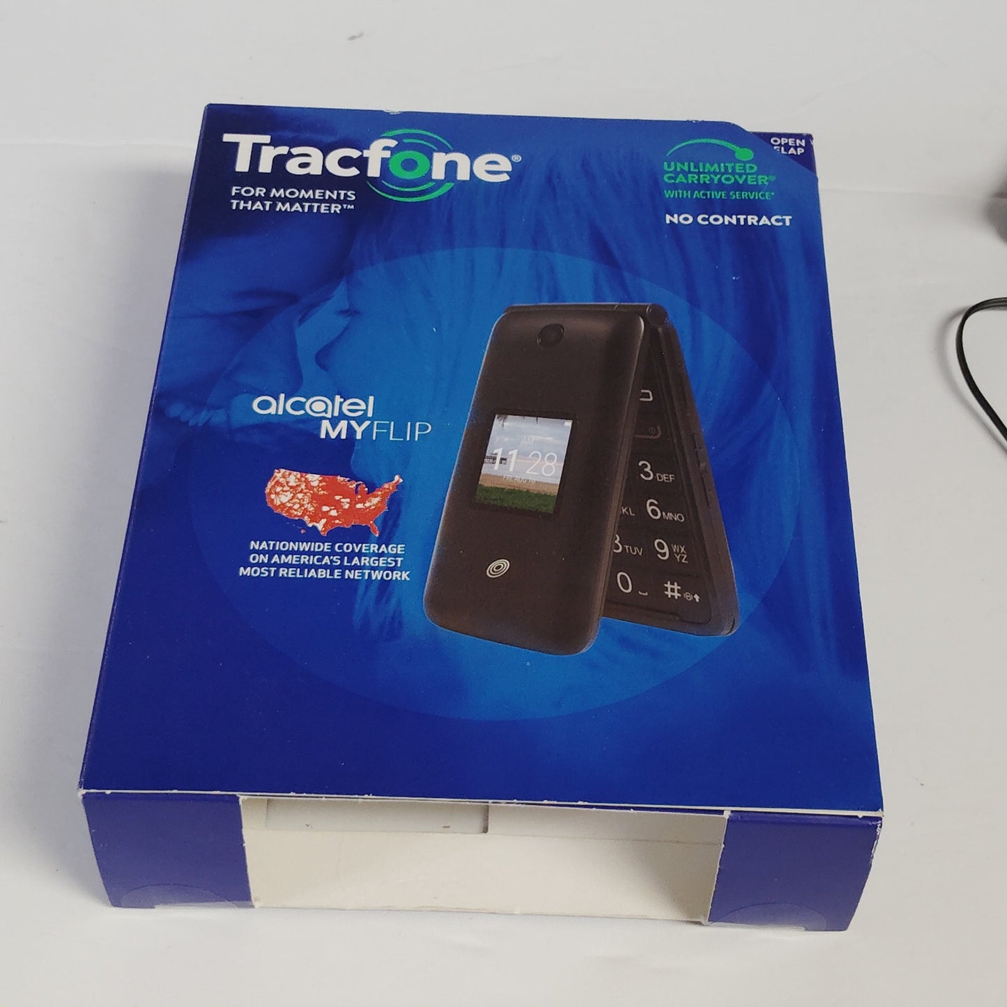 Tracfone Flip Phone Alcatel A405DL Basic 4G Cell Phone