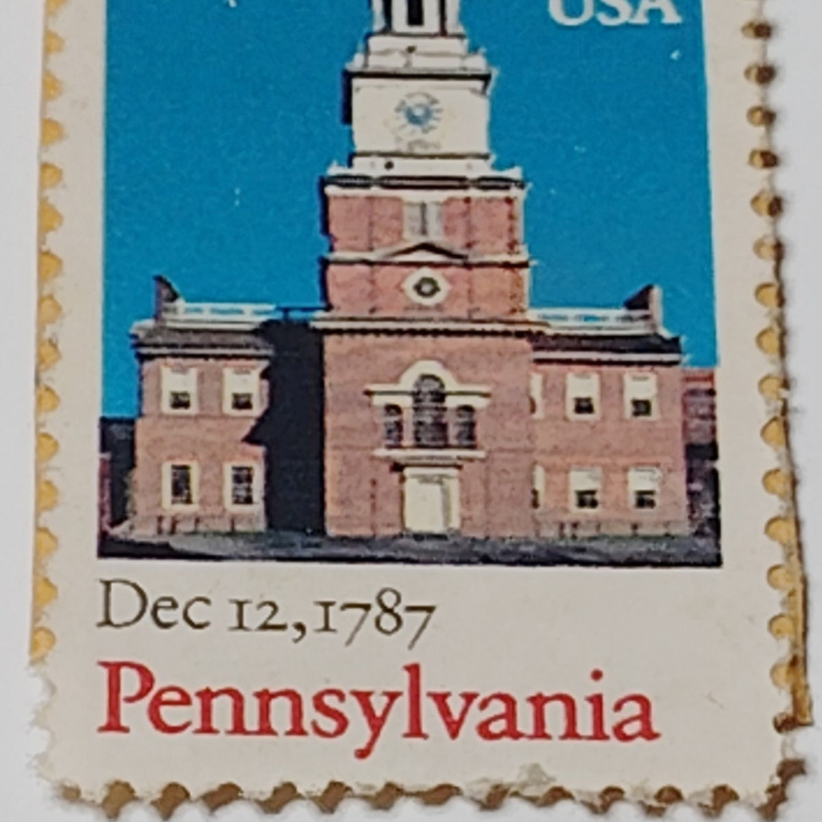 Pennsylvania Independence Hall 22 Cent USA Stamp Scott 2337 Blue/White USPS