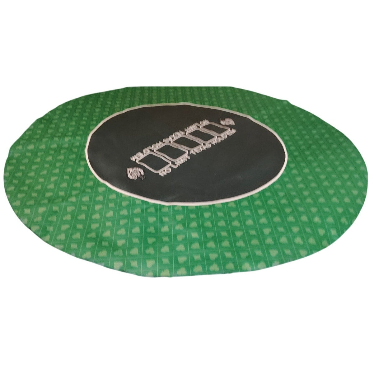 47"D Round Texas Hold'em Poker Mat w/ Rubber Backing Fits 4 Ft Round Tables