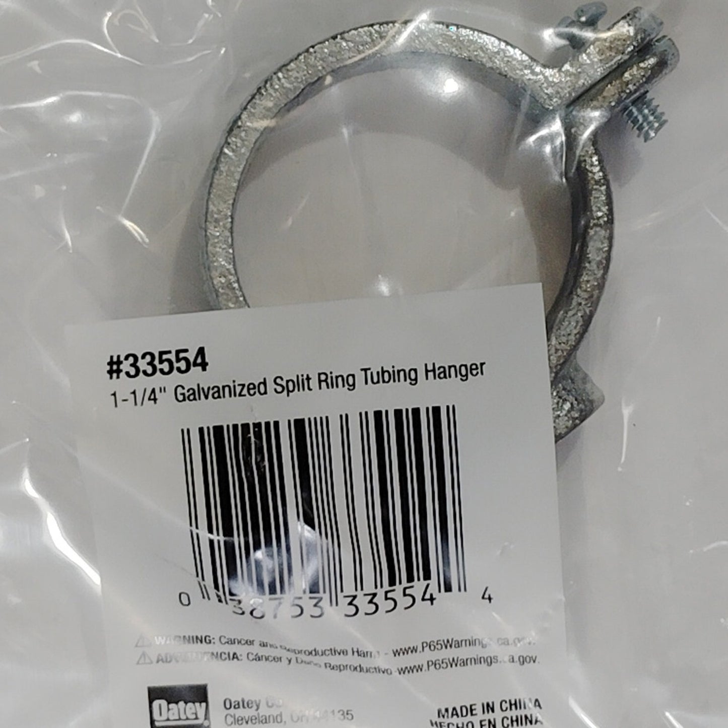 10-Pack Oatey 1-1/4" Galvanized Split Ring Pipe Hangers 335544 W/Bolts, NIB
