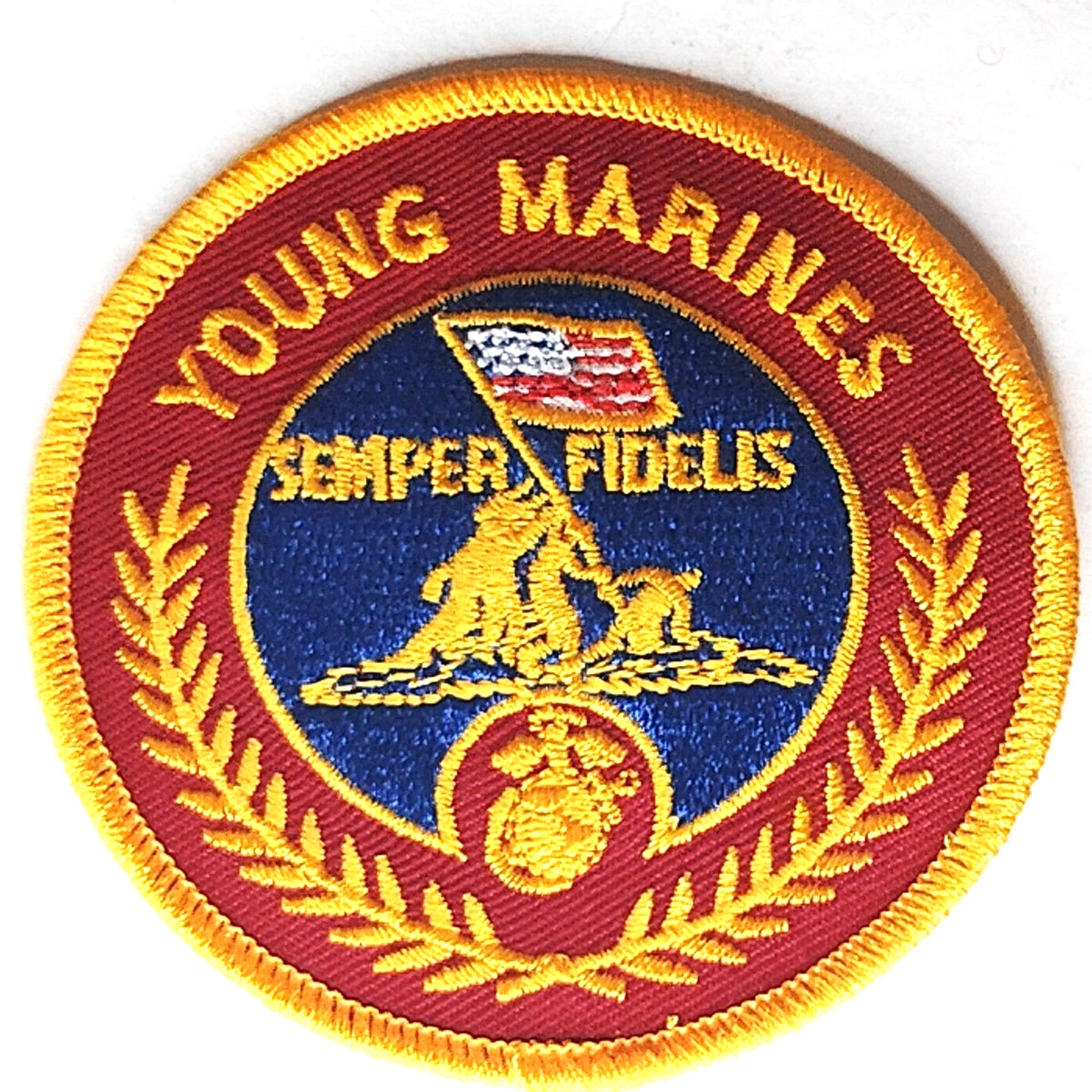 Young Marines Shoulder Patch Semper Fidelis 3" Round Patch