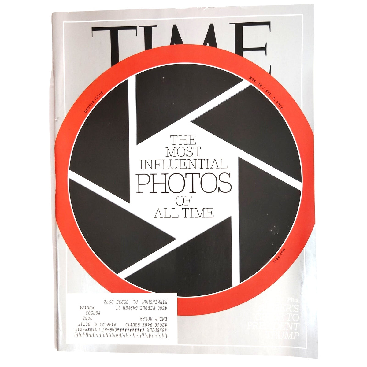 TIME Magazine Nov 28 Dec 5 2016 Double Issue Trump Influential Photos