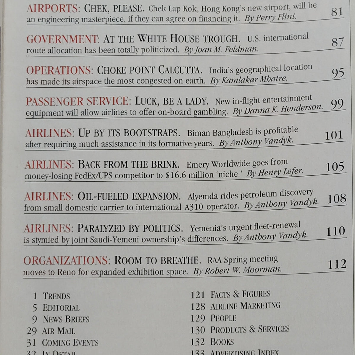 Air Transport World Magazine May 1994 - Pan Am, Cathay Pacific, Boeing 777