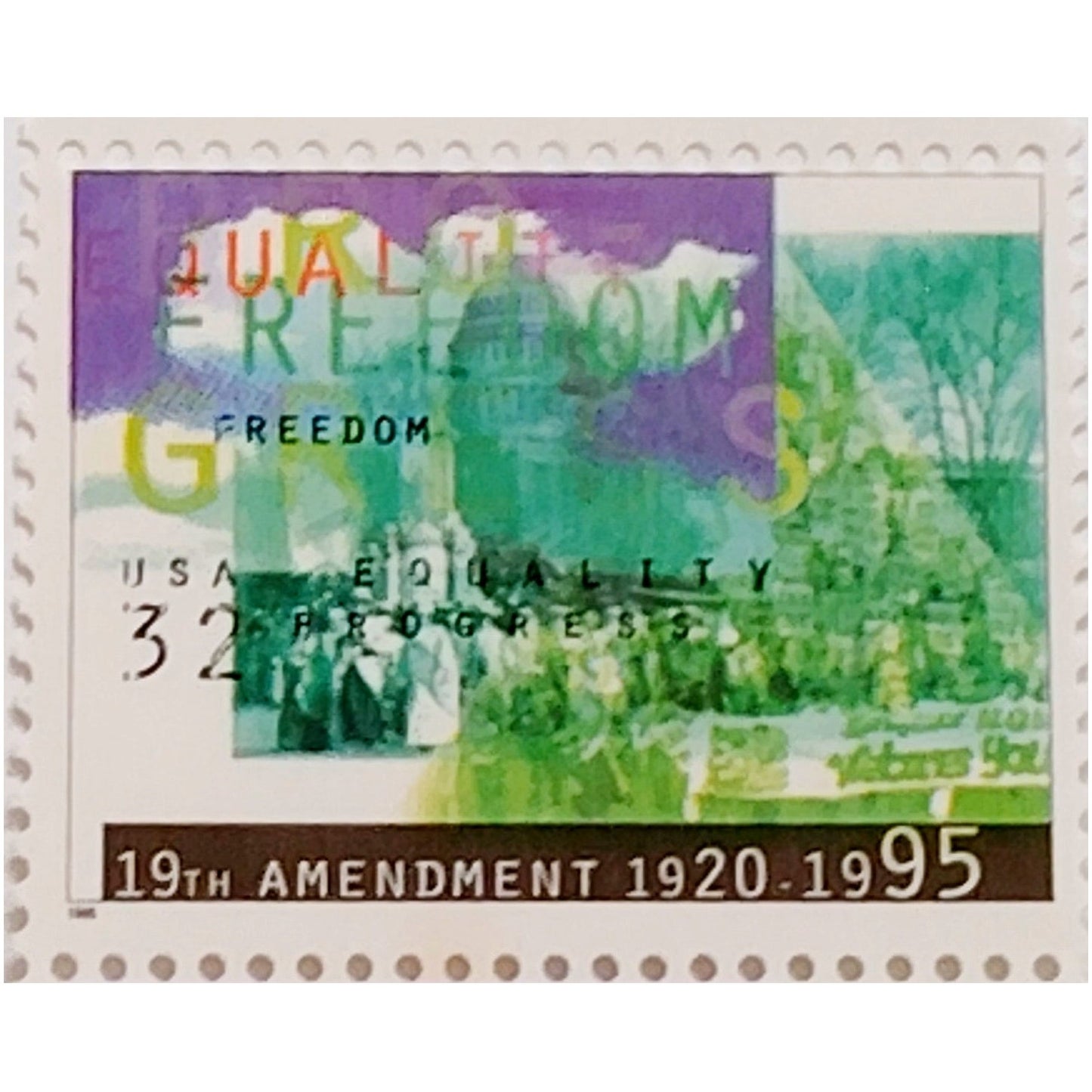 Strip of 6 – 1995 USA 32¢ 19th Amendment MNH Scott 2980 Suffrage