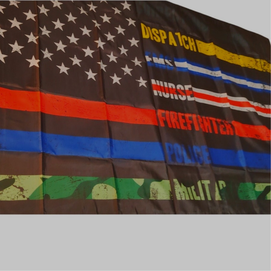 Thin Line First Responder Flag Police Fire EMS Nurse Dispatch Military 3x5 ft
