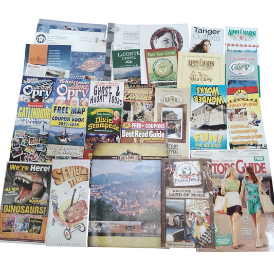 Sevierville TN 2013 Vacation Planner & Tourist Brochures Ephemera Lot Smoky Mtn