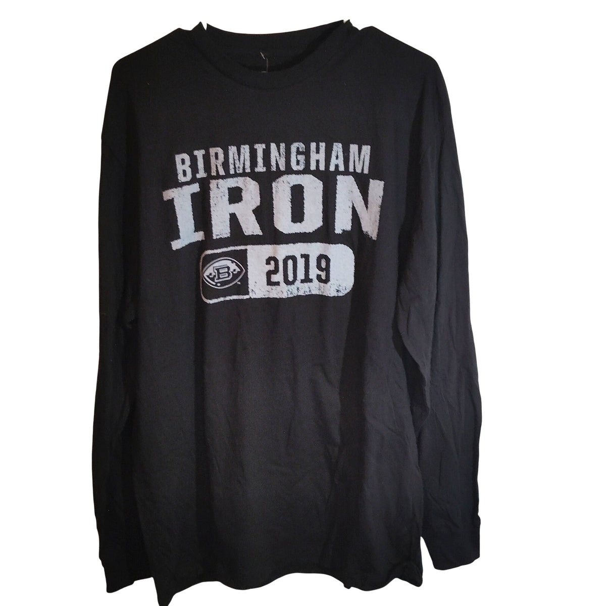 Birmingham Iron AAF Long Sleeve Shirt L G-III Carl Banks Football Black 2019 NWT
