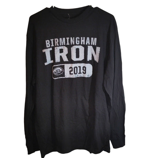 Birmingham Iron AAF Long Sleeve Shirt L G-III Carl Banks Football Black 2019 NWT