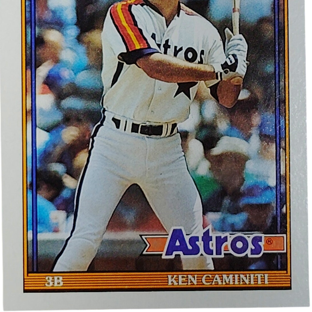 1991 Topps Ken Caminiti 174 Houston Astros 40th Anniversary Baseball Card VG/EX