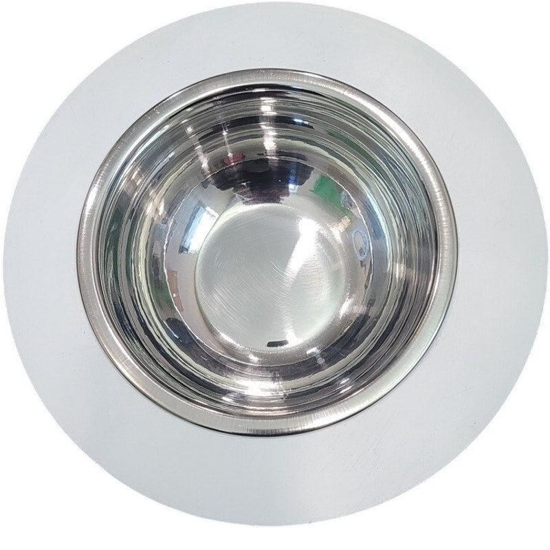 Frisco Premium Elevated Pet Bowl – White | 4-Cup Cap. | Raised Dog & Cat Feeder