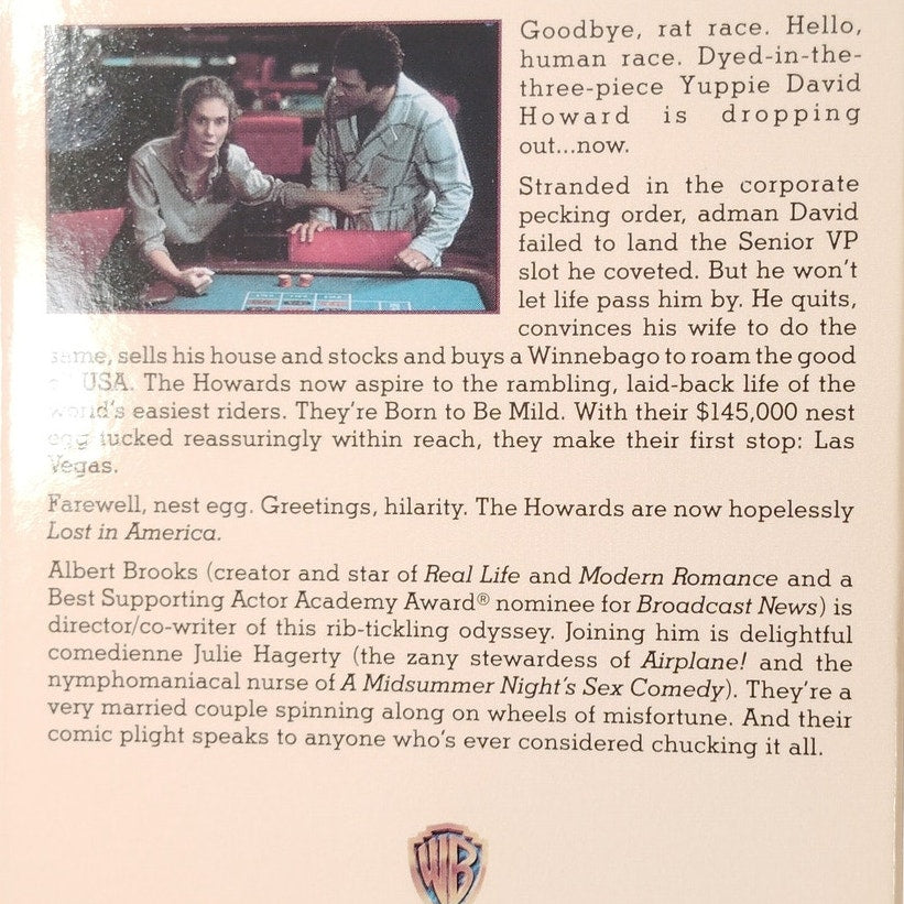 Lost in America VHS 1985 Albert Brooks Julie Hagerty Comedy Warner