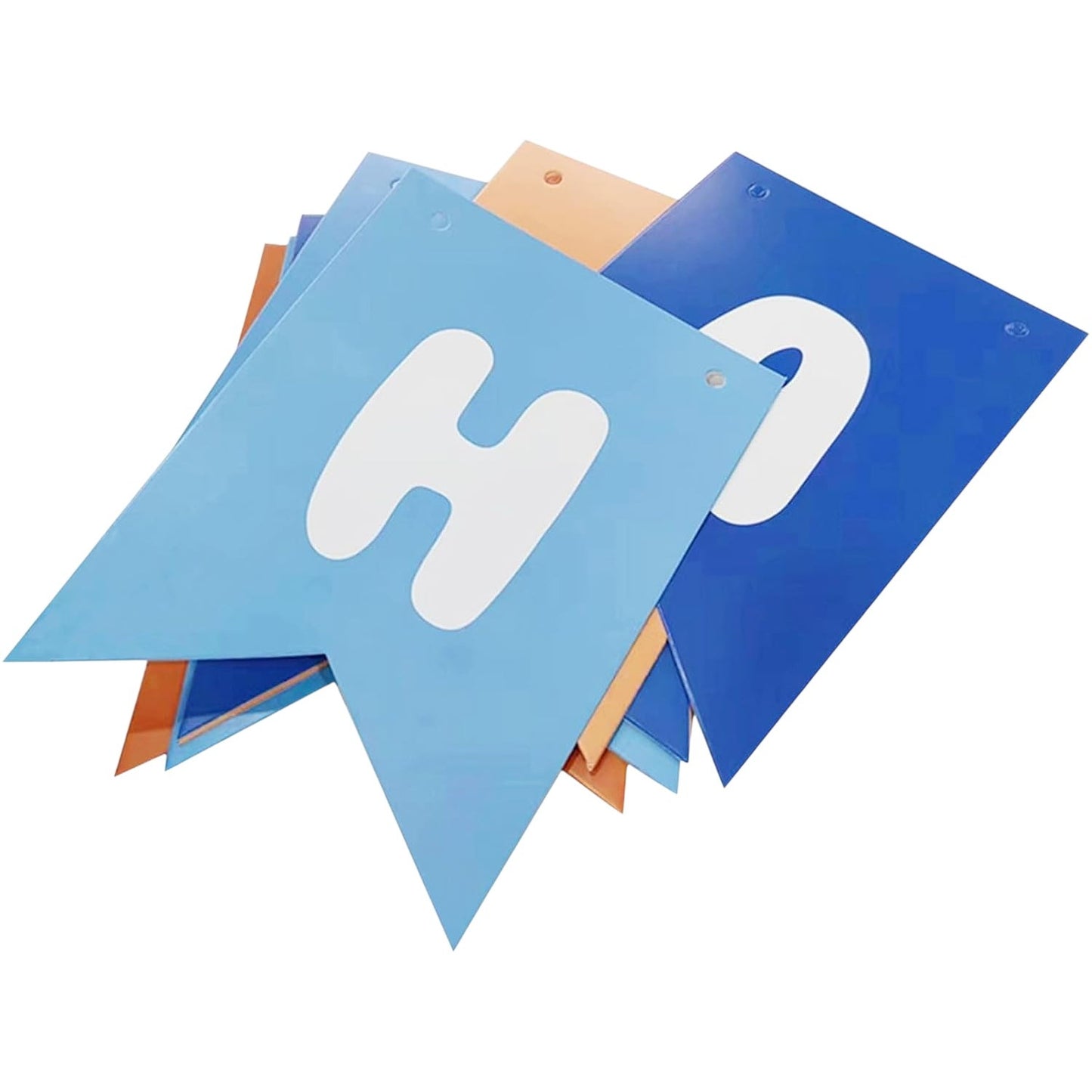 2Pk Orange/Blue Streamers & Banner – Dog Man Birthday Foil Backdrop Set