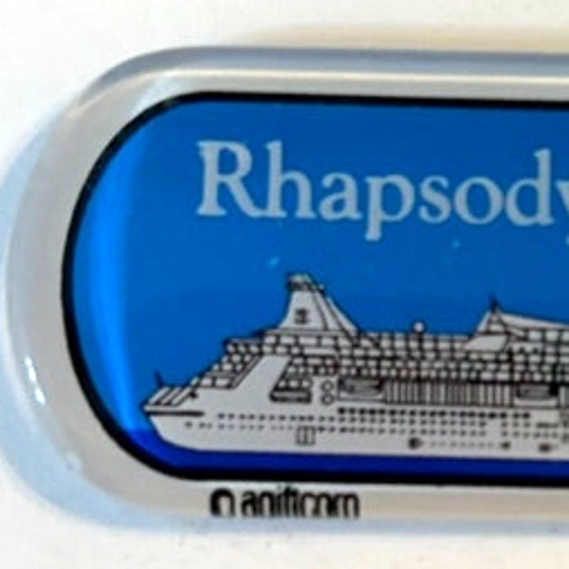Rhapsody of the Seas Acrylic Blueprint Magnet Royal Caribbean Ship 3x1