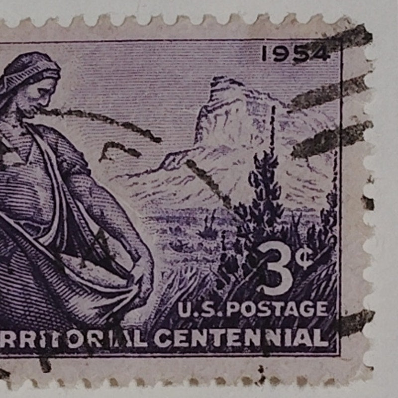 1954 3¢ Nebraska Territorial Centennial Stamp – Scott #1060 – Pioneer & Oxen