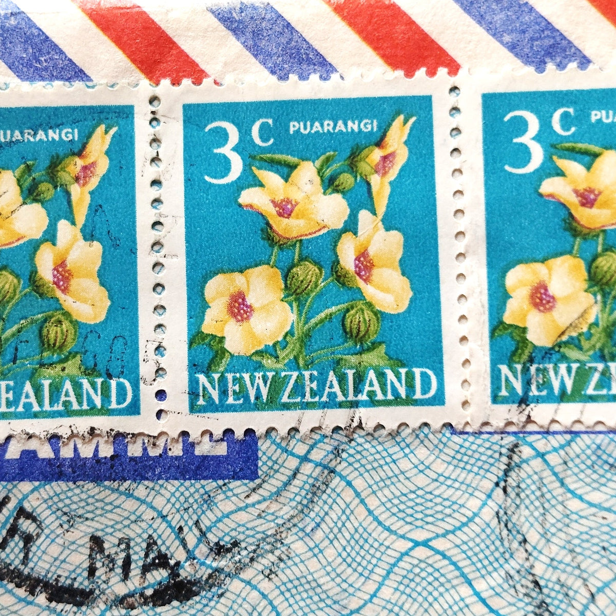 1968 New Zealand 3c Puarangi Airmail Aerogramme Cover to USA Postal History
