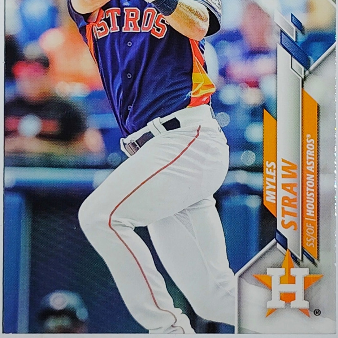 2020 Topps Update #U-289 Myles Straw Houston Astros Shortstop/Outfielder VG/EX