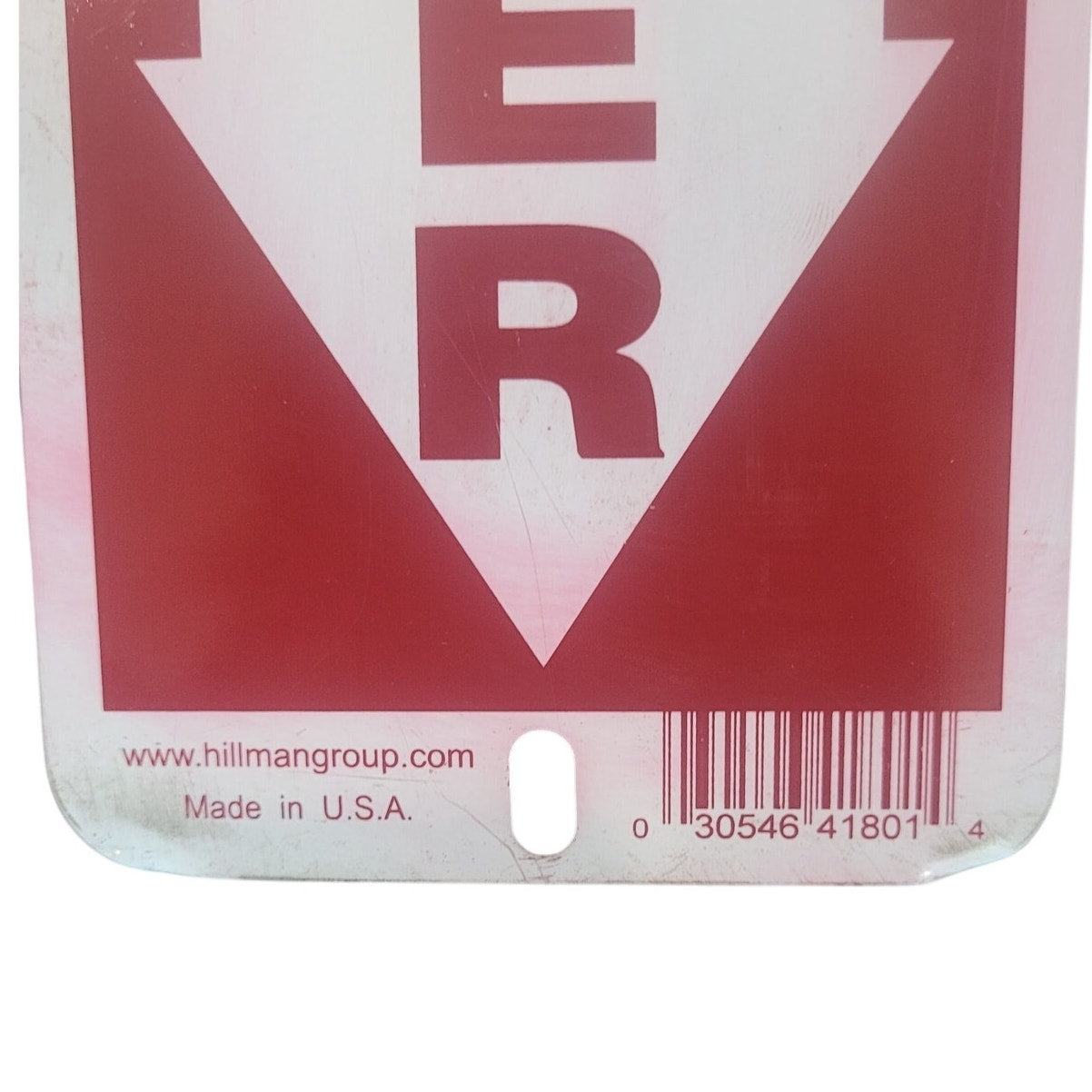 Fire Extinguisher Sign – English – Red/White  18" H x 4" W – Aluminum – Indoor/Outdoor Safety Marker