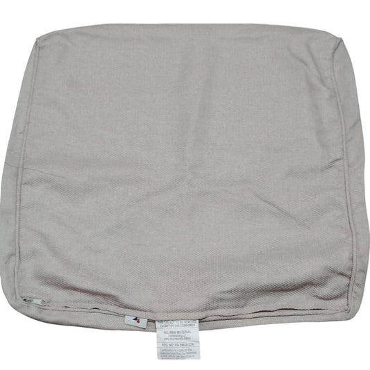 Outdoor Furniture Slipcover – 24" W × 22" D × 4" H Taupe Beige, No Filling