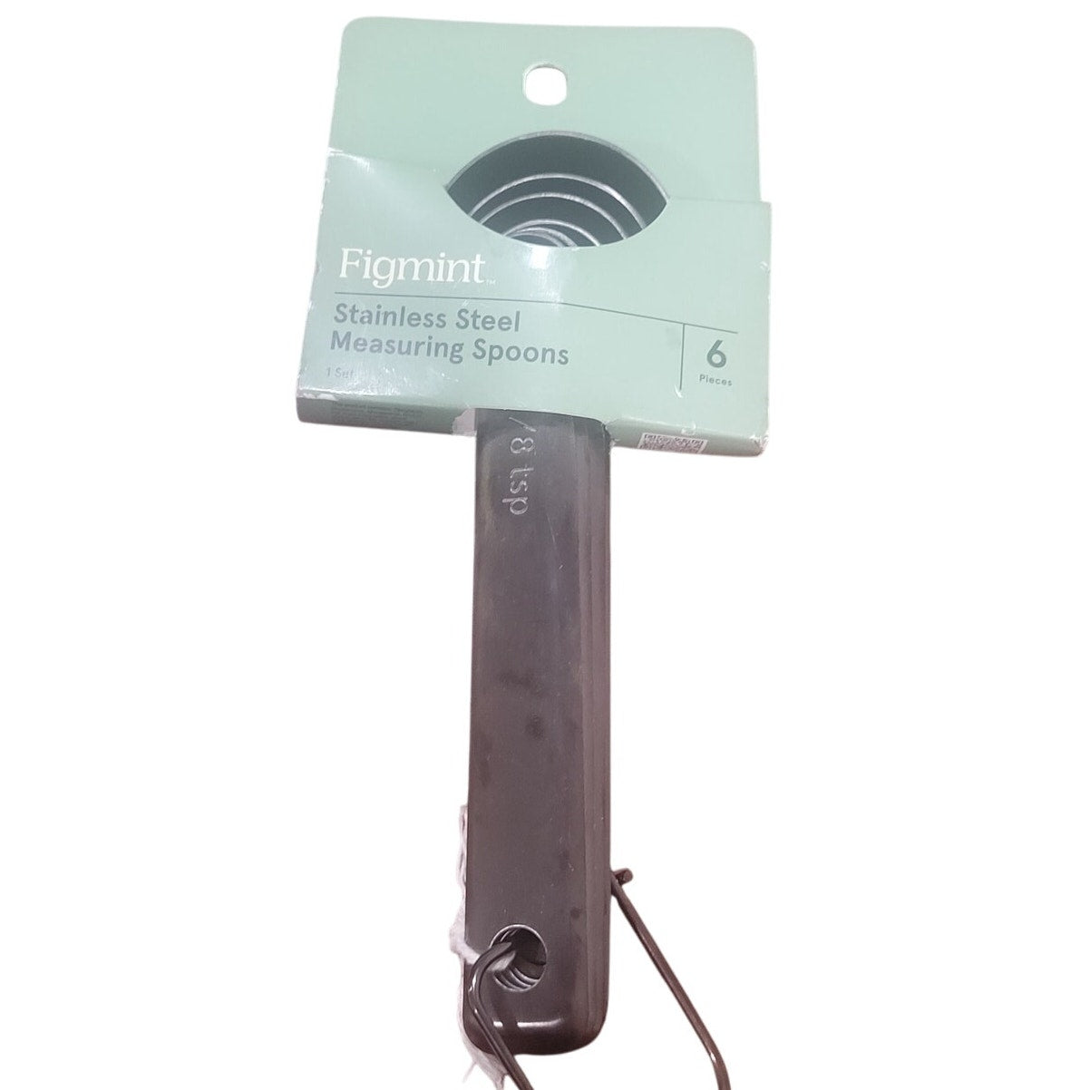 Figmint Measuring Spoons  6pc Stainless Steel Set  Matte Black  Dishwasher-Safe