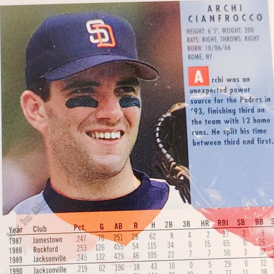 Archi Cianfrocco, San Diego Padres, #659, 1994 Fleer Baseball Collector's Card