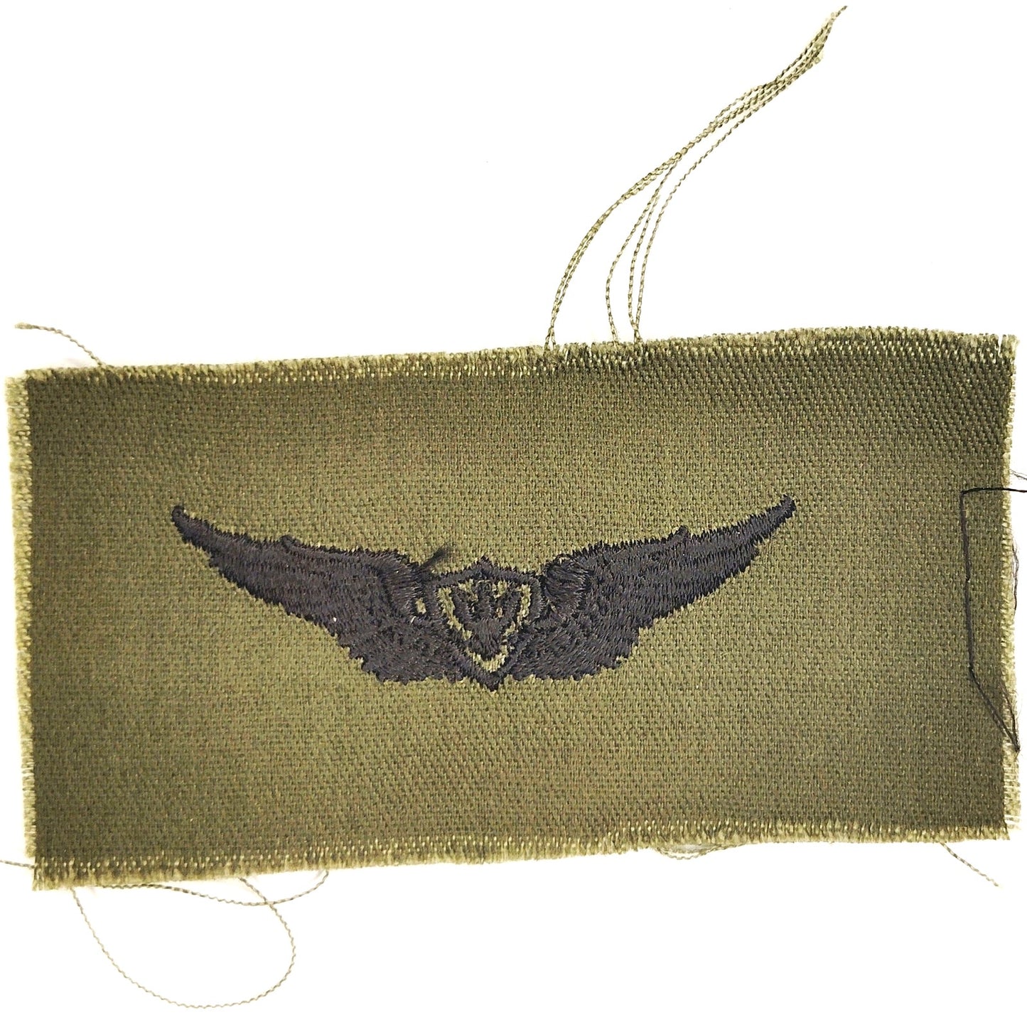 US Army Aviation Crew Member Badge Subdued ODG 2‑1/4" × 3‑7/8" Raw‑Edge