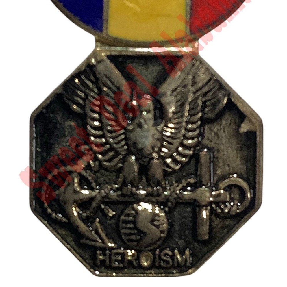 Navy & Marine Corps Medal, Mini, Hat/Lapel Pin 1-1/8"H x 11/16"W