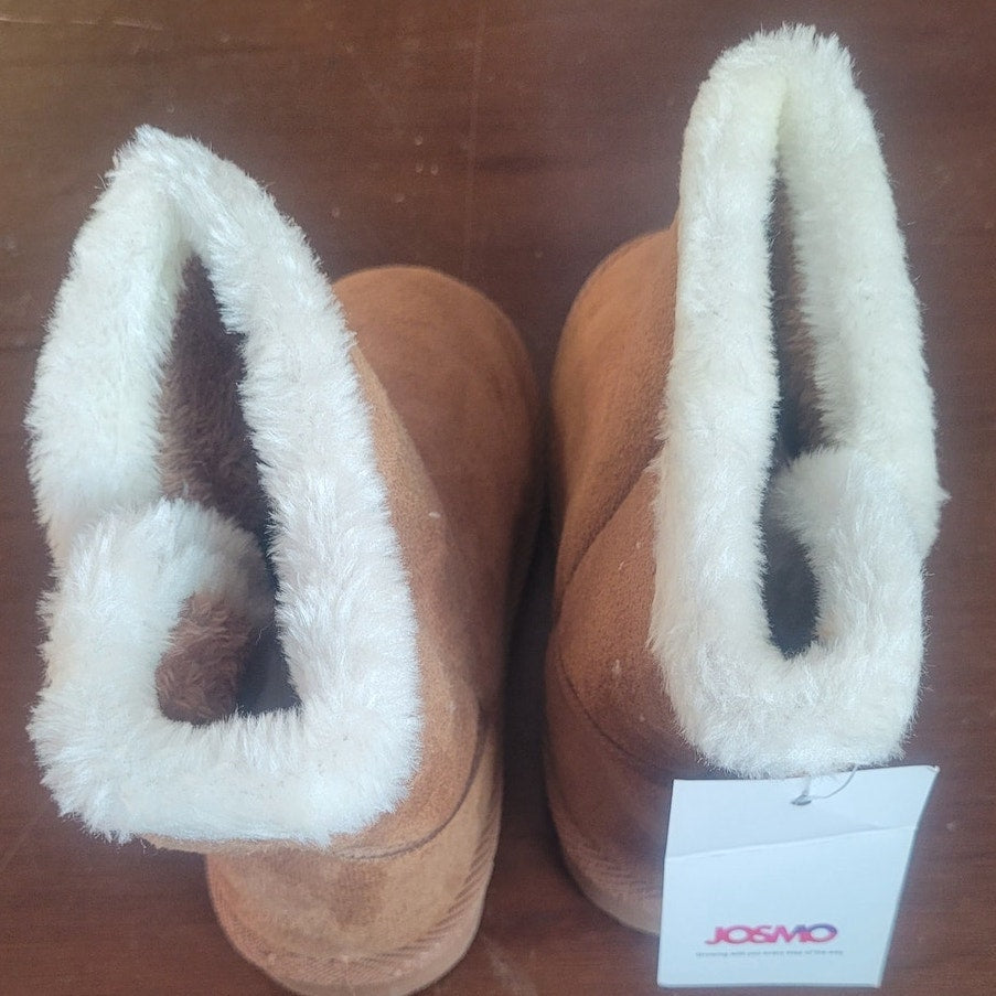 Josmo Girls Winter Boots, Wheat, Size 12, Style 90144M, Faux-Fur Lined, Side Zip