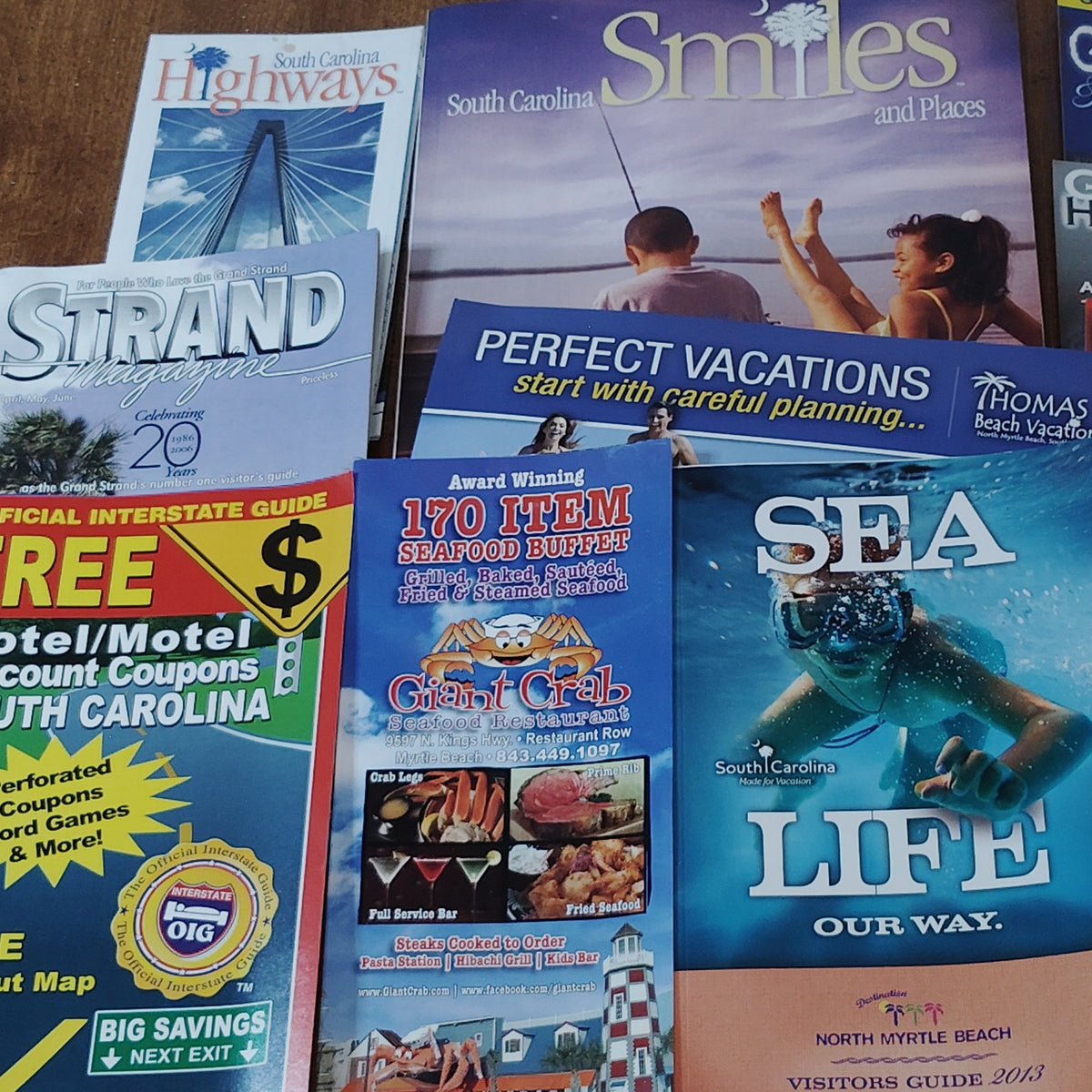 South Carolina Vacation Ephemera Lot VTG 2006  Multi-Color Travel Brochures Maps