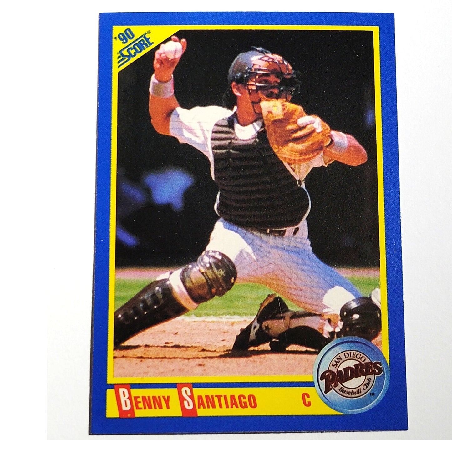 1990 Score Benito Santiago #454 San Diego Padres Catcher MLB Baseball EX