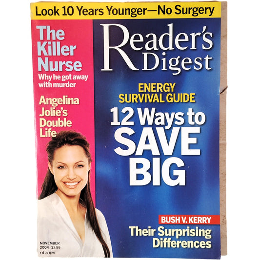 Reader's Digest November 2004 Angelina Jolie Cover Back Issue Magazine