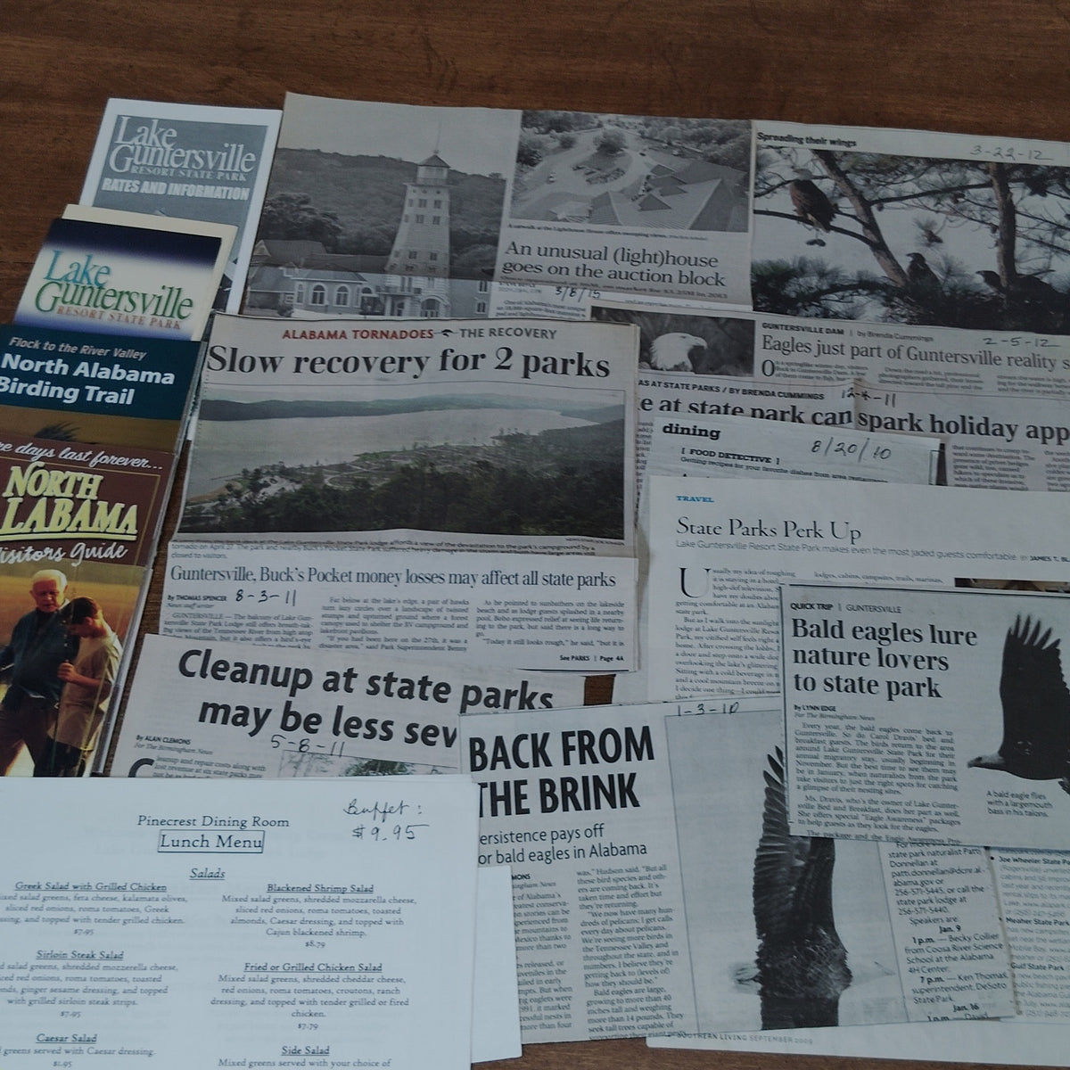 Vintage Lake Guntersville State Park Ephemera Collection (2008-2011)