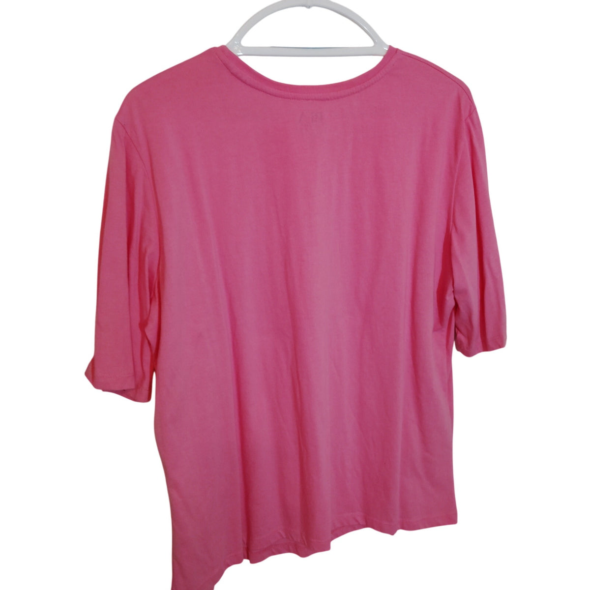 BFA Classics Bubblegum Pink Short Sleeve Knit Top Women’s XL Estate Cotton Blend
