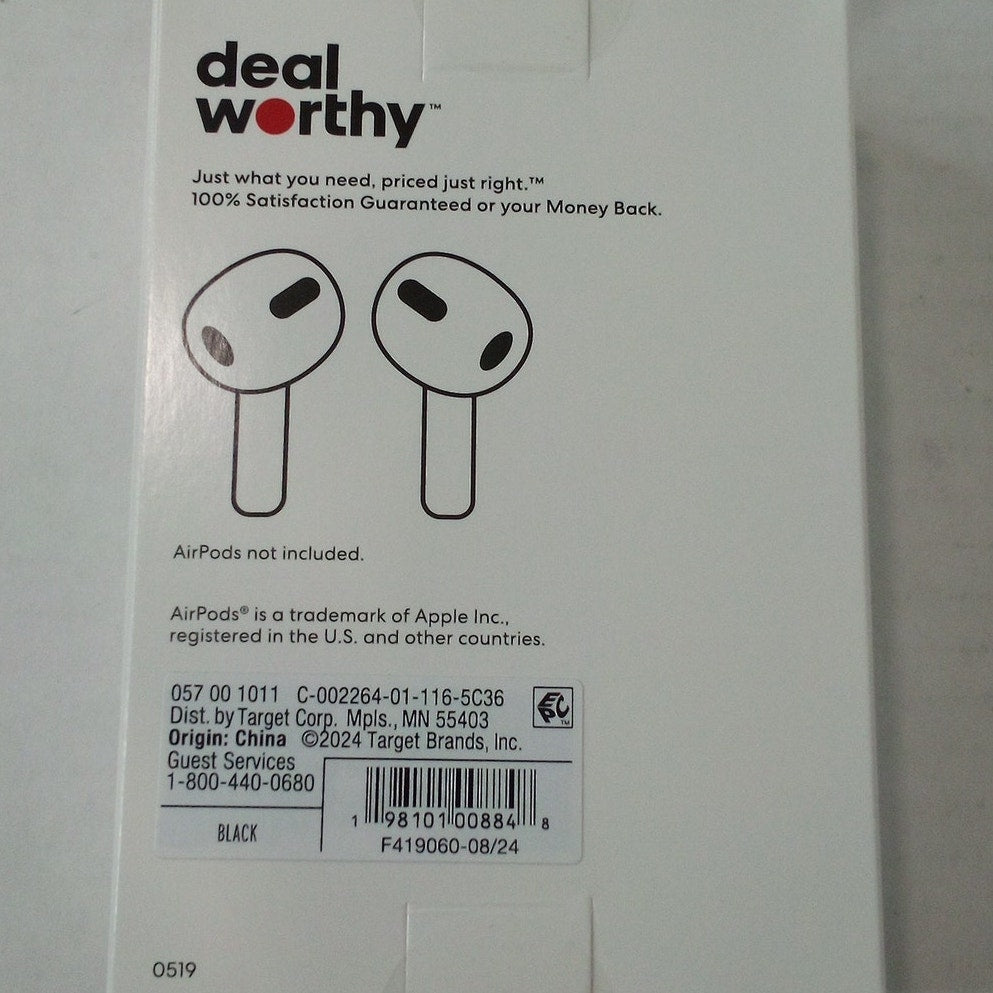 Dealworthy Silicone Case Cover for AirPods Pro (3rd Generation) Case, Black