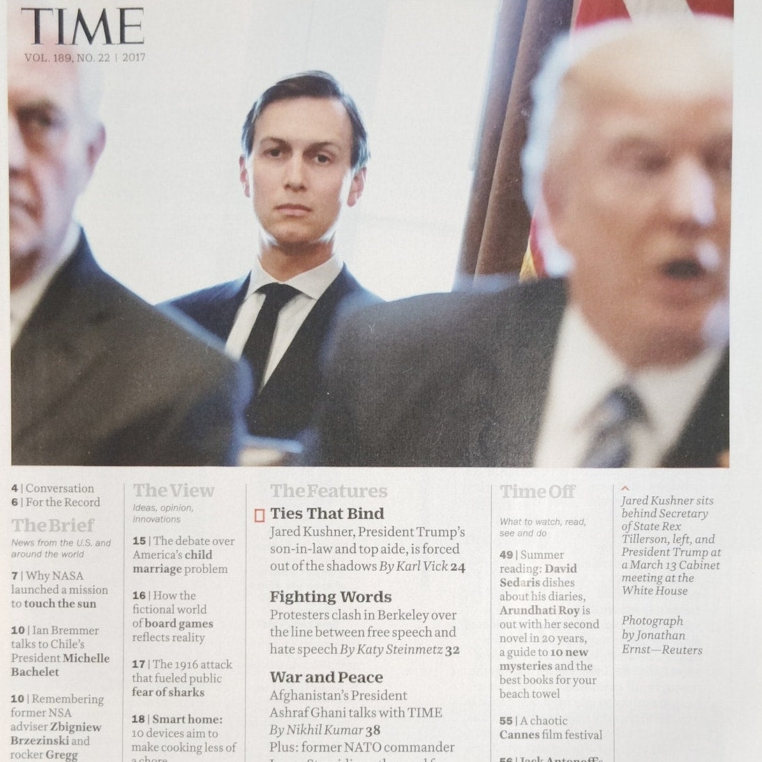 TIME Magazine June 12, 2017 Jared Kushner The Good Son Cover Back Issue