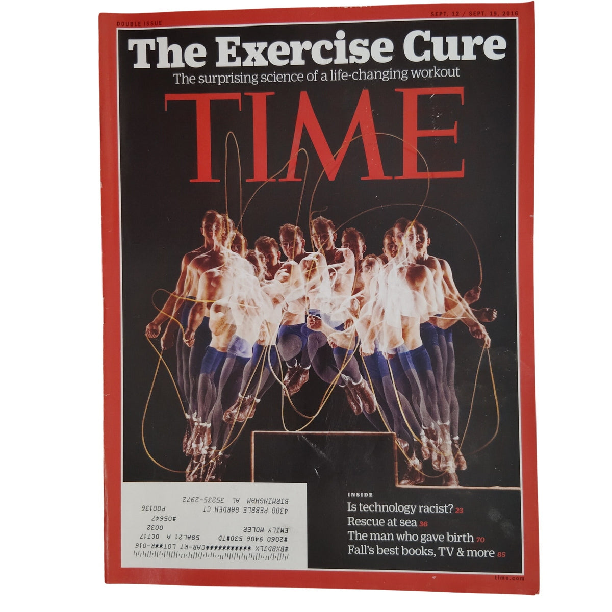 TIME Magazine Sept 12/19 2016 The Exercise Cure Back Issue Red Border Fitness