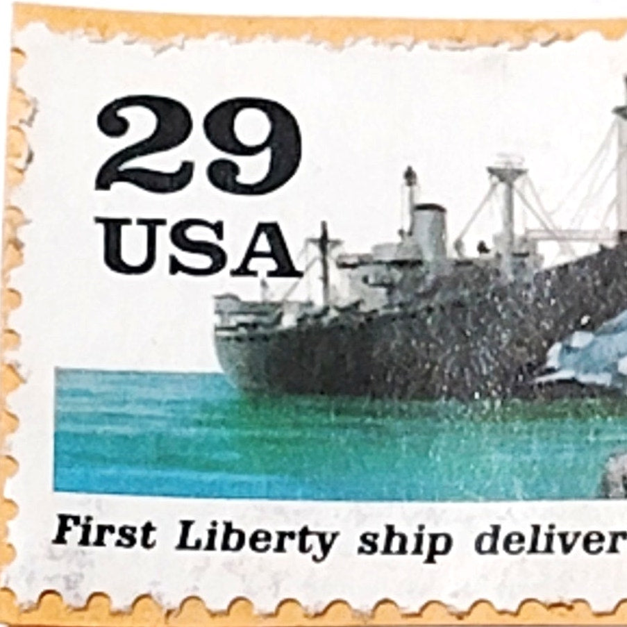 USPS 1991 First Liberty Ship 29 Cent Postage Stamp - WWII "A World at War"