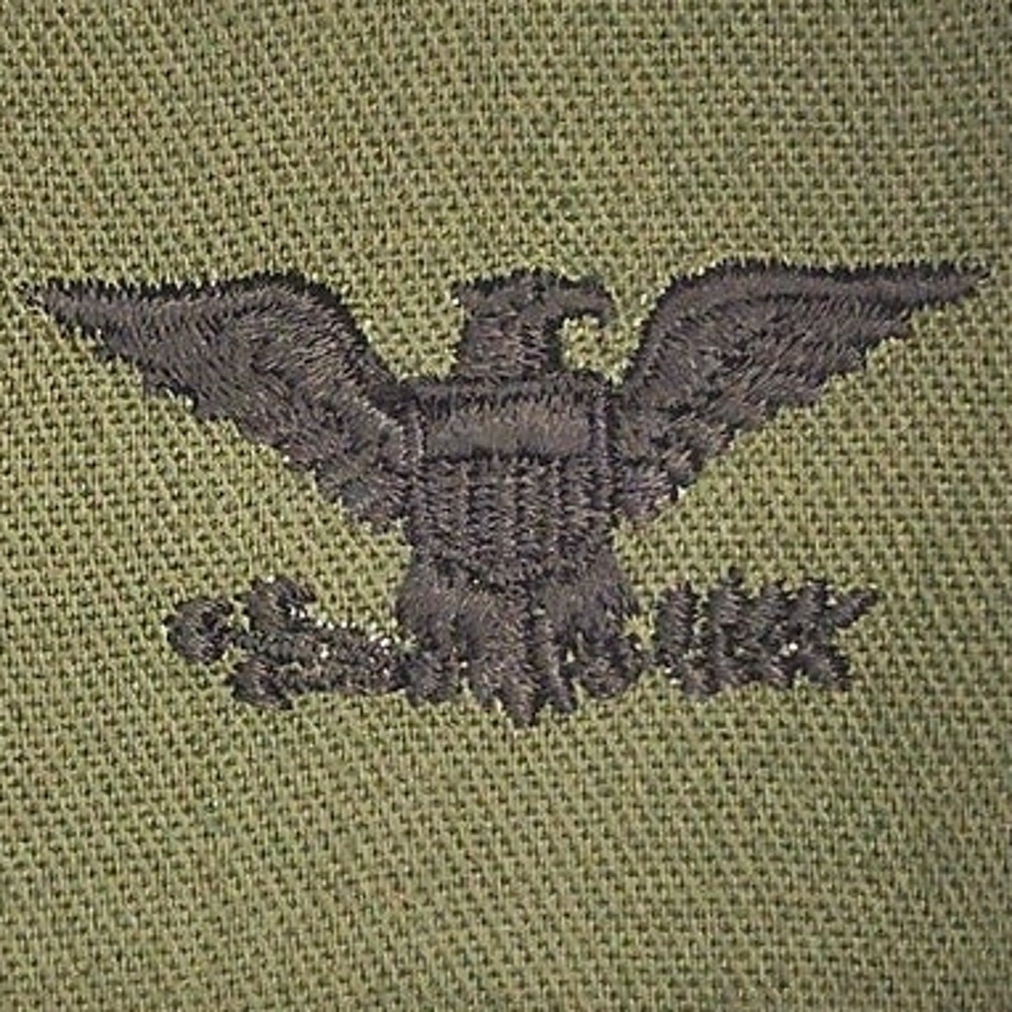 US Military Colonel / Navy Captain O‑6 Rank Patch Pair Subdued ODG 4"×2" Vintage